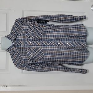 Vintage Saturdays in California Plaid Western Style Pearl Snap Shirt Men's